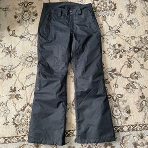 North face grey snow pants - short length